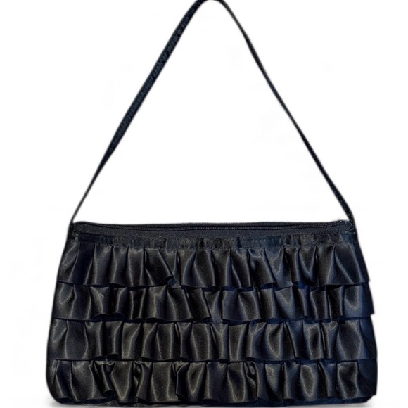 Lancome Handbags - 💰BOGO FREE Lancôme Silky Black Evening Bag Purse
